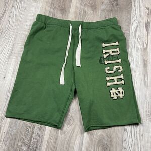 Vintage Notre Dame Irish Green Sweat Shorts‎ Mens Large Fighting Irish Y2K